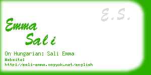 emma sali business card